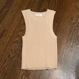 By Together Ribbed Tank Top in Tan
